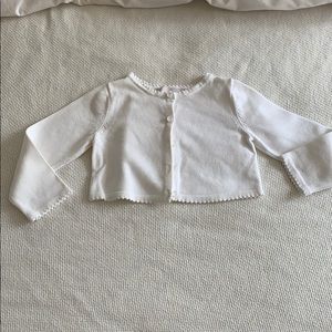 Jacadi Cropped Cardigan - White